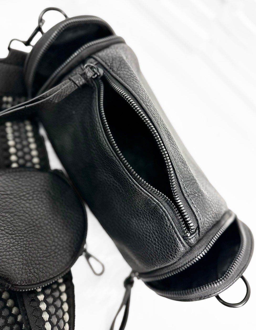 HANDTASCHE TrommelDesign Style/SCHWARZ