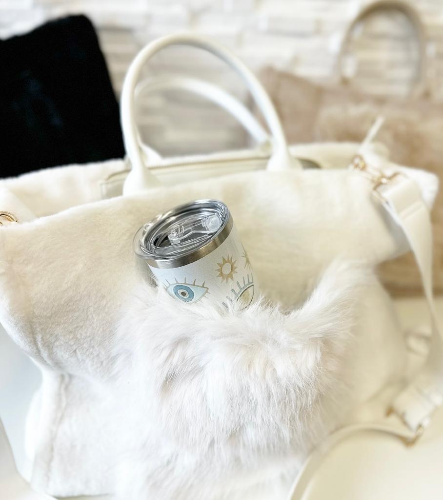 Stylische PlüschUmhänge/Handtasche