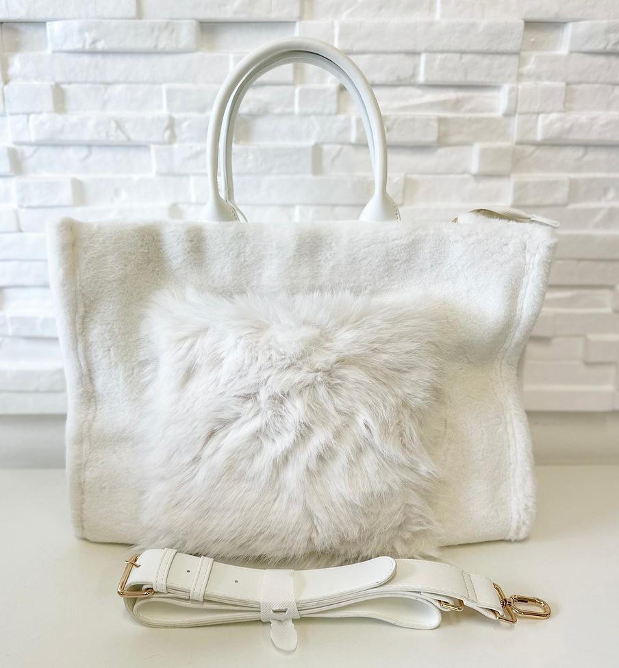Stylische PlüschUmhänge/Handtasche