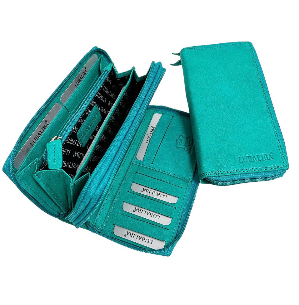 LUBALIBA® ECHTR LEDER Portemonnaie DEZEMBER MINT
