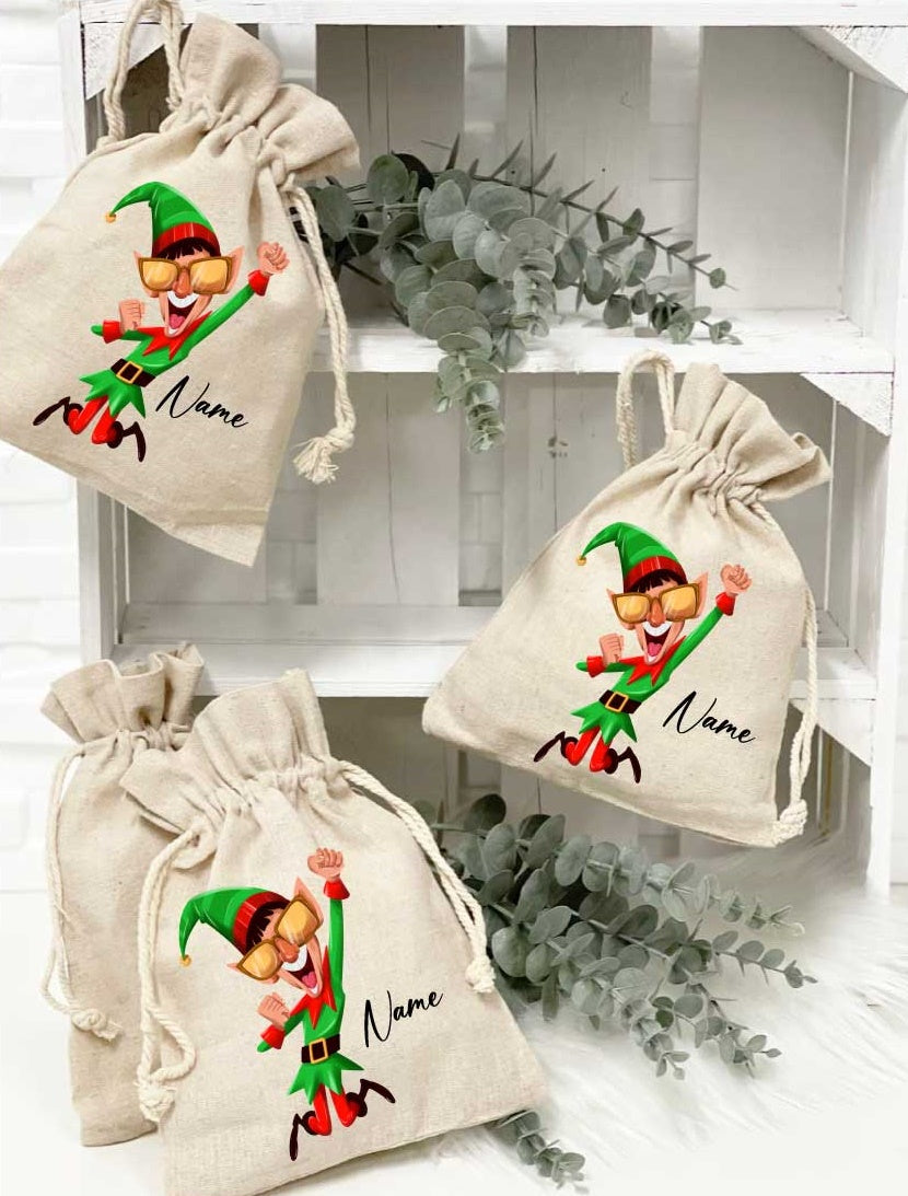 Jute Säckchen Weihnachten COOL WILLY/mit Wunschname