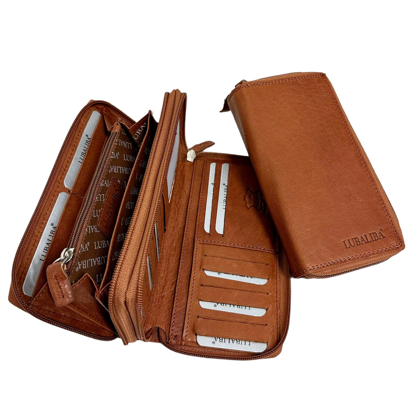 LUBALIBA® ECHTR LEDER Portemonnaie DEZEMBER BRAUN