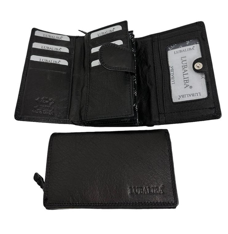 LUBALIBA® ECHTR LEDER Portemonnaie MAI/SCHWARZ