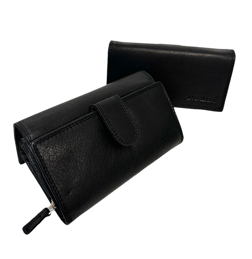 LUBALIBA® ECHTR LEDER Portemonnaie APRIL/SCHWARZ