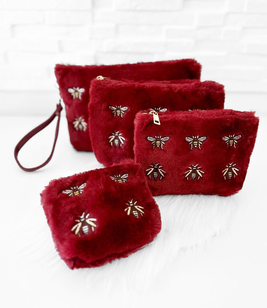 Edel Beauty/Kosmetiktasche BIENE-BORDOUX ROT