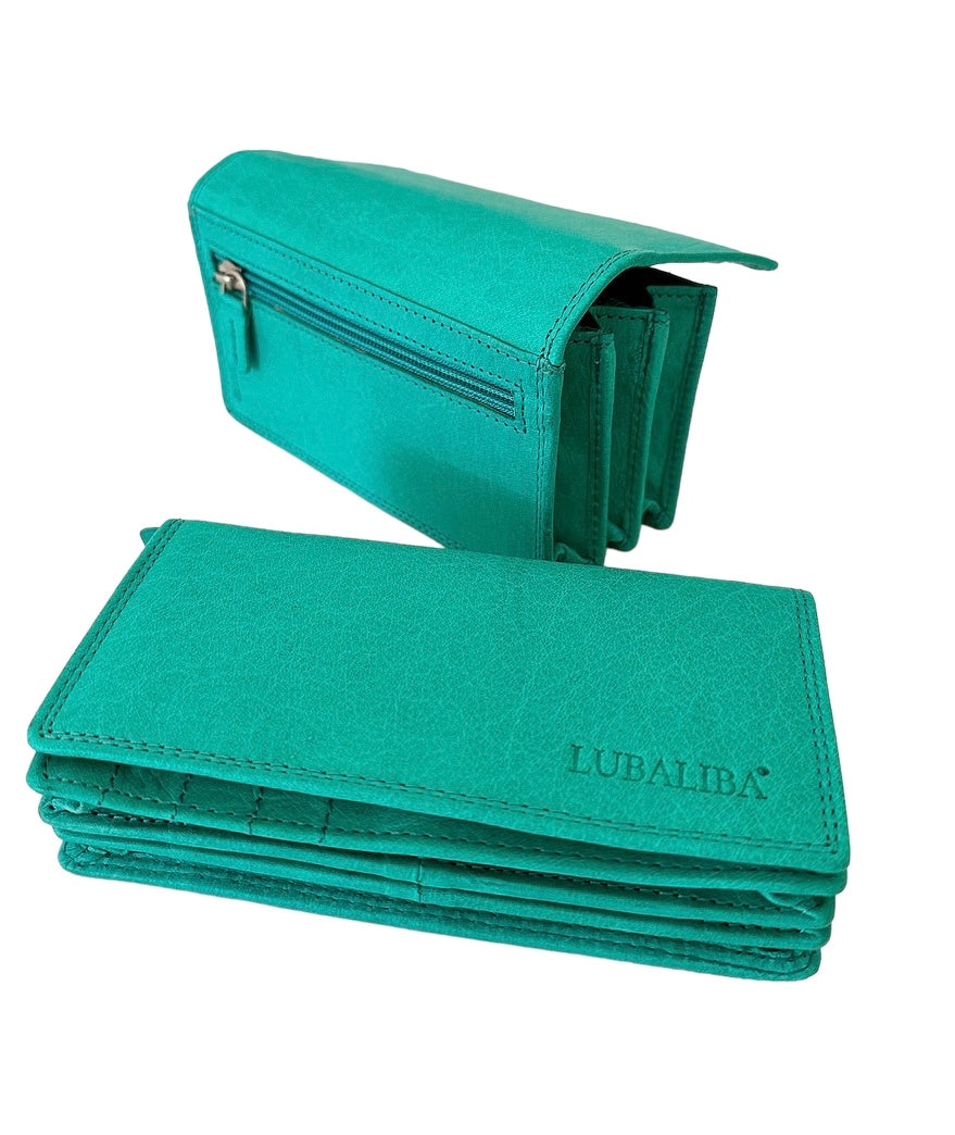 LUBALIBA® ECHTR LEDER Portemonnaie FEBRUAR/MINT