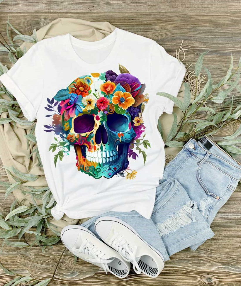 Unisex T-SHIRT - weiß ♥Totenkopf Tinchen♥