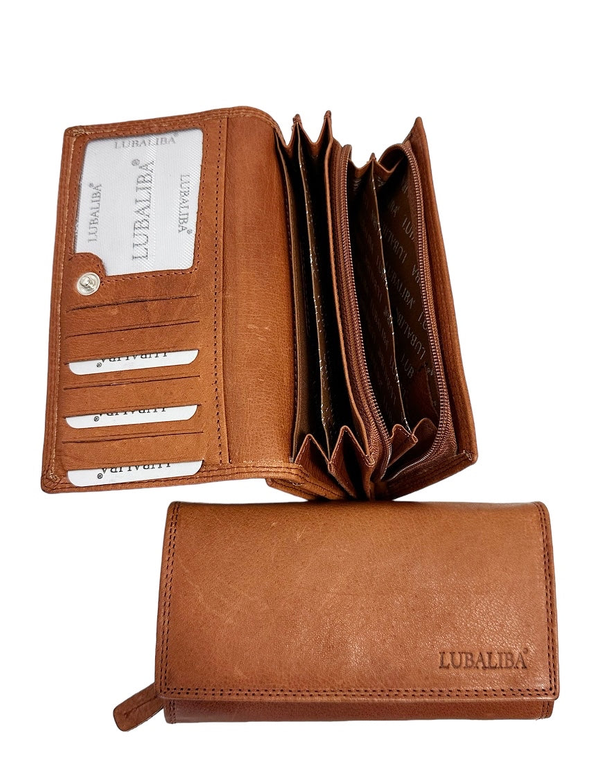 LUBALIBA® ECHTR LEDER Portemonnaie APRIL/BRAUN