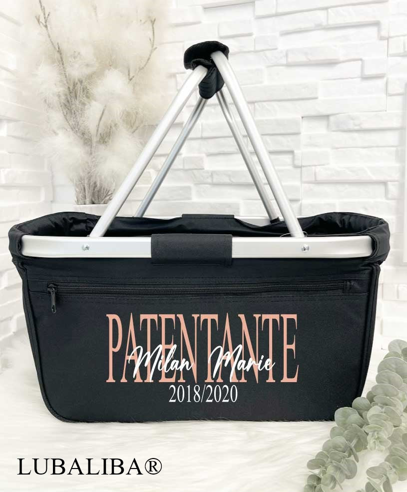 Kühlshopper ROSEGOLD/PATENTANTE mit Wunschnamen/Datum
