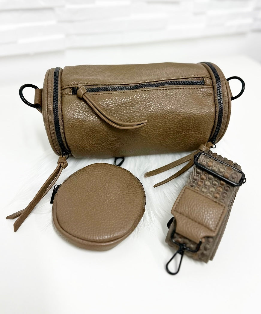 HANDTASCHE TrommelDesign Style/BRAUN