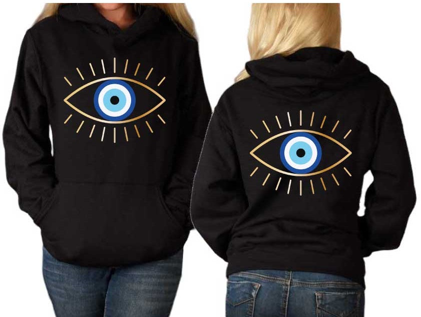 UNISEX HOODIE/SCHWARZ "NAZAR"STYLE