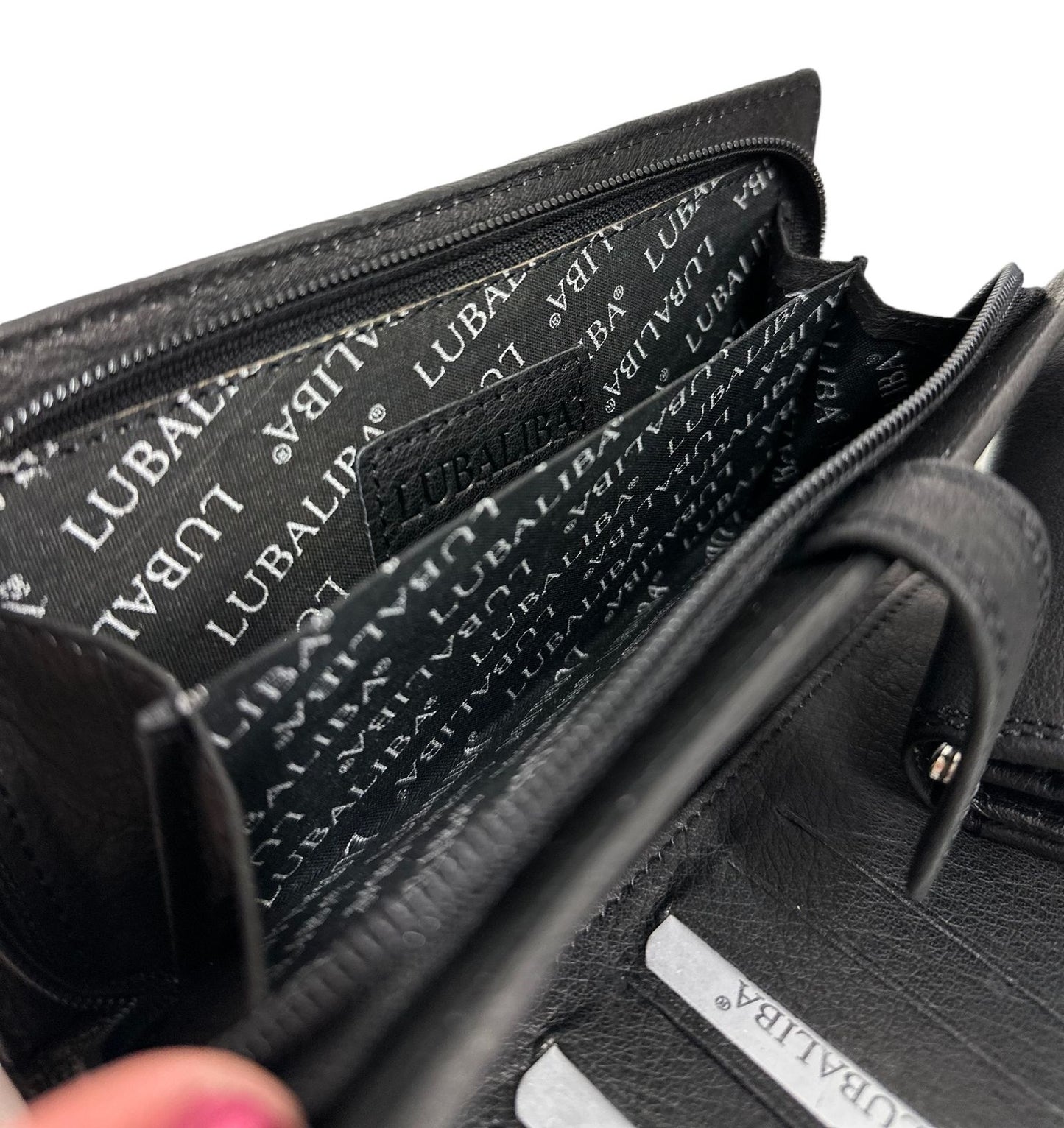 LUBALIBA® ECHTR LEDER Portemonnaie MAI/SCHWARZ