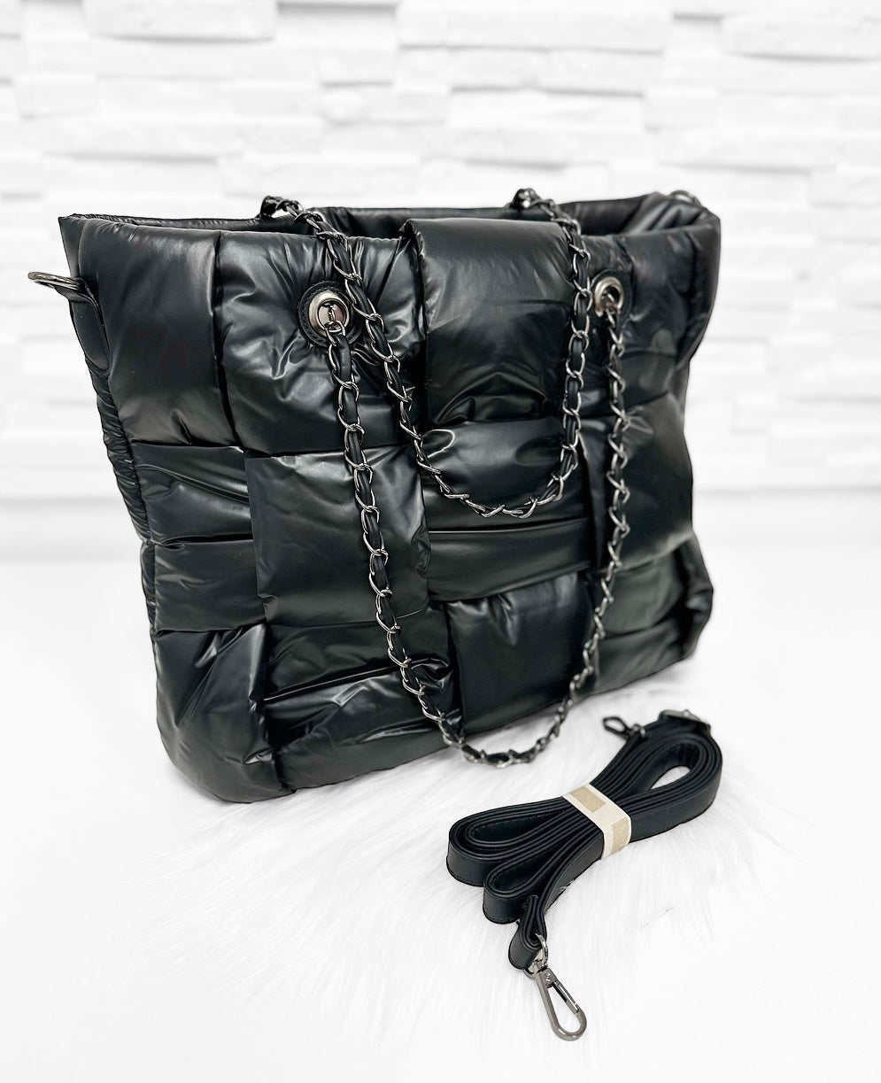 Stylische Stepptasche/SCHWARZ