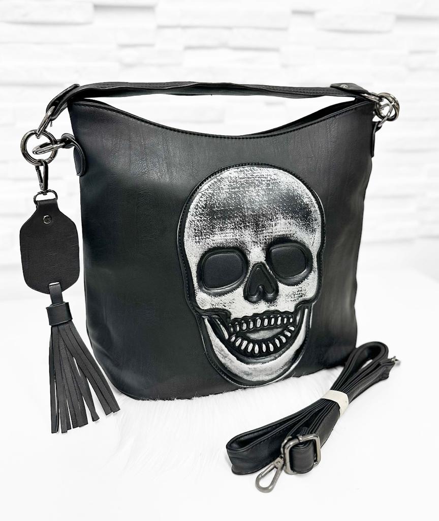HANDTASCHE NEW STYLE /XL TOTENKOPF