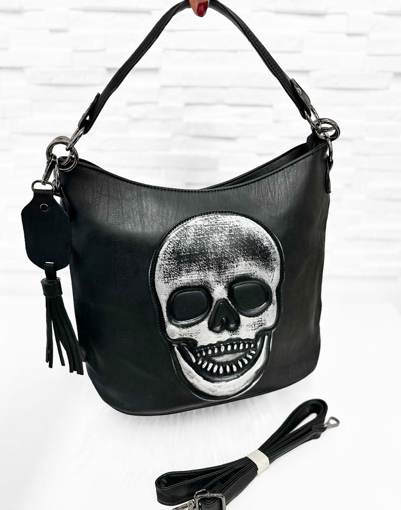 HANDTASCHE NEW STYLE /XL TOTENKOPF