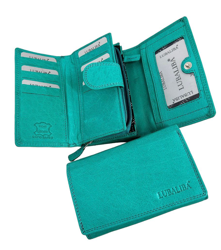 LUBALIBA® ECHTR LEDER Portemonnaie MAI MINT