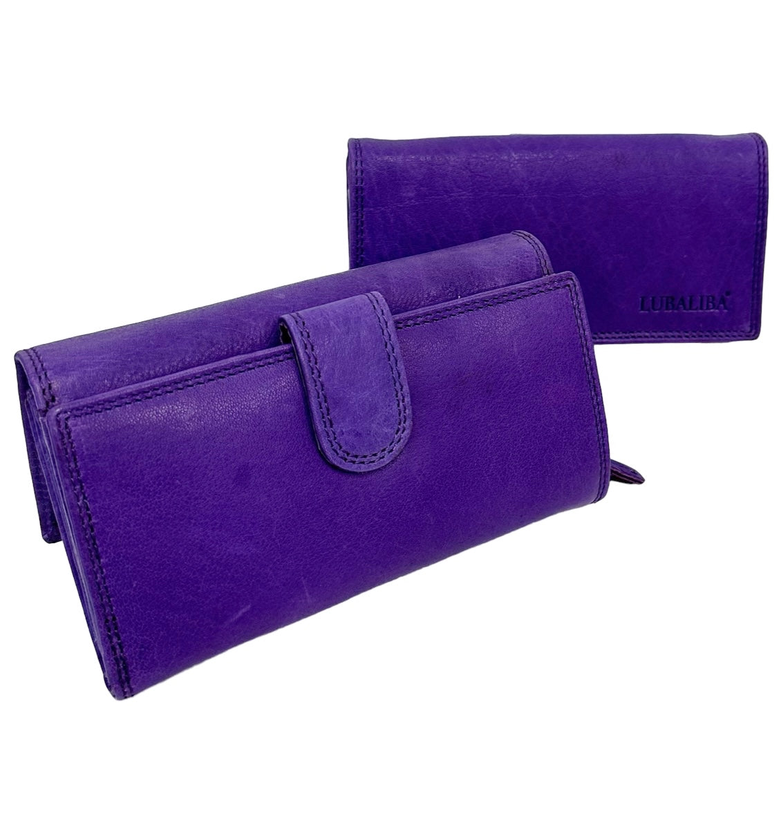 LUBALIBA® ECHTR LEDER Portemonnaie APRIL/LILA