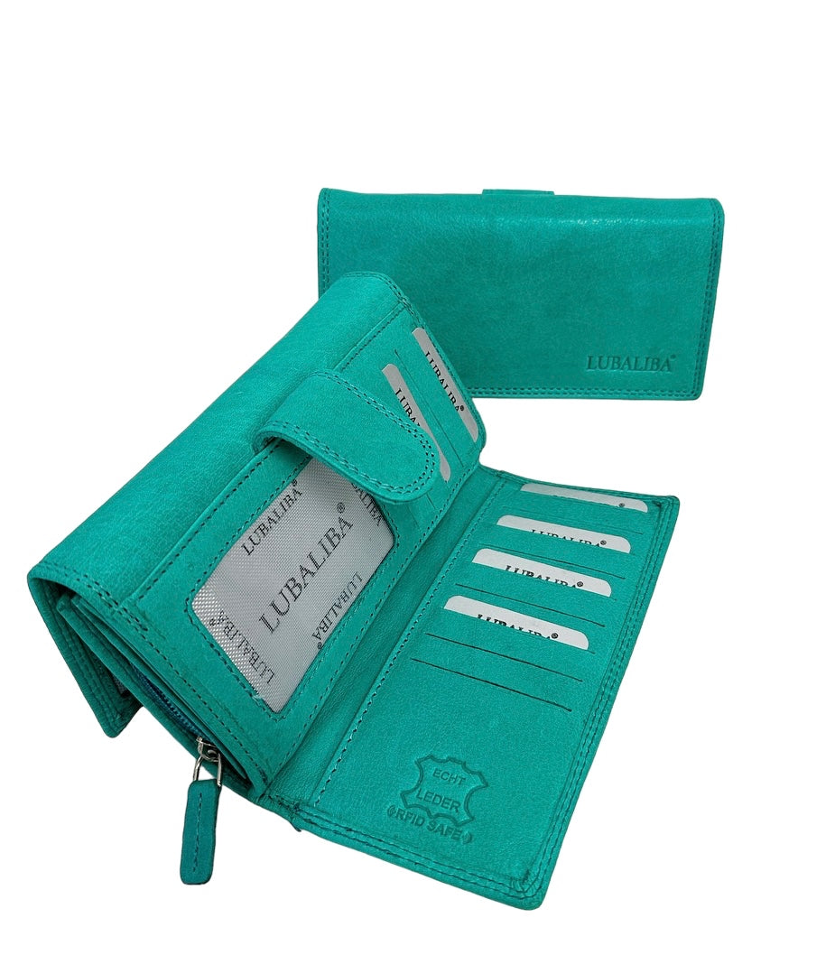 LUBALIBA® ECHTR LEDER Portemonnaie APRIL/MINT