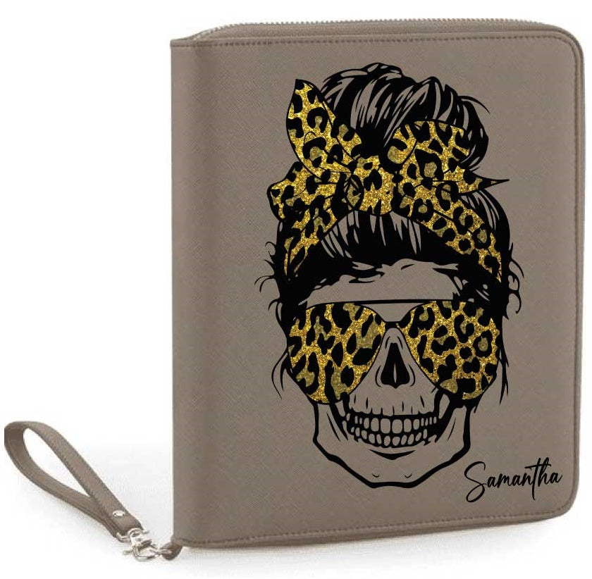 Organizer/Braun TOTENKOPF mit Wunschnamen