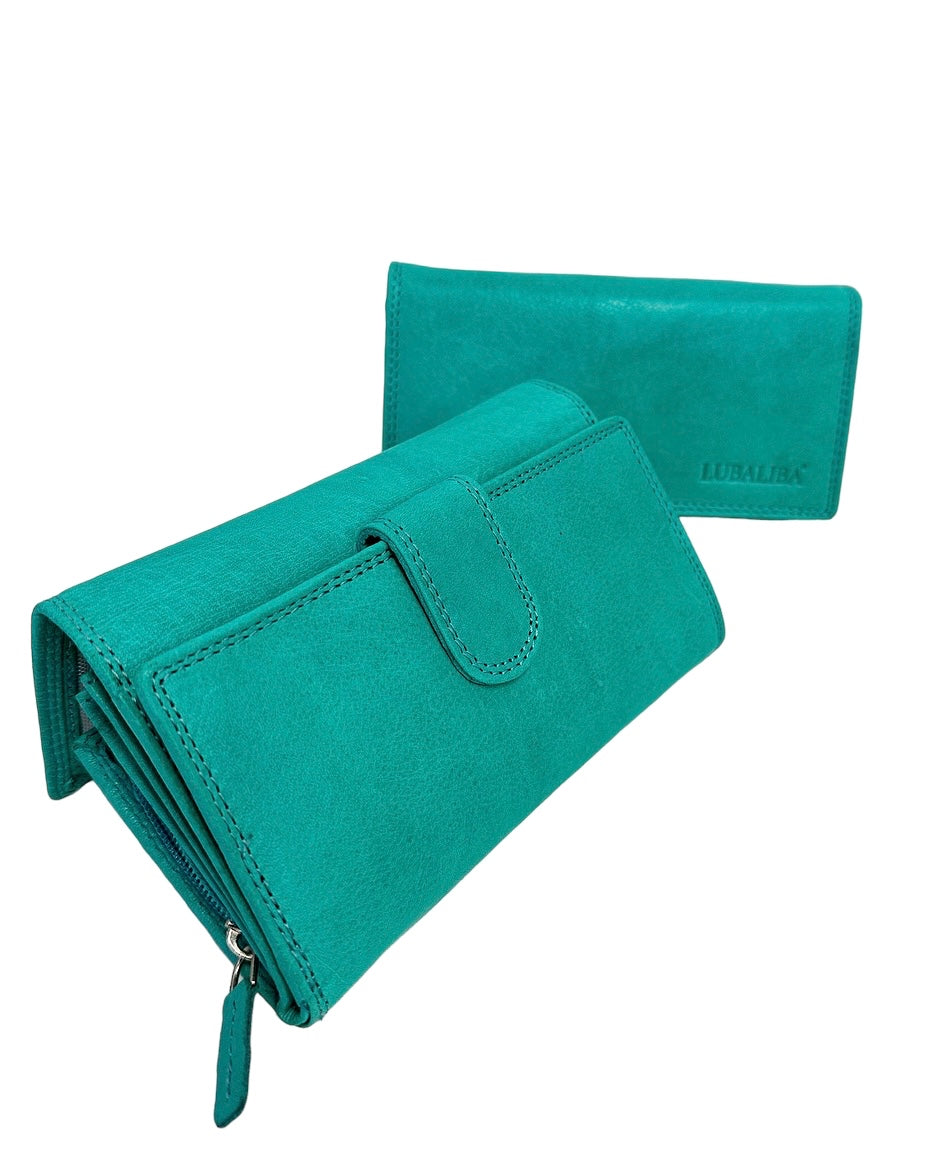 LUBALIBA® ECHTR LEDER Portemonnaie APRIL/MINT