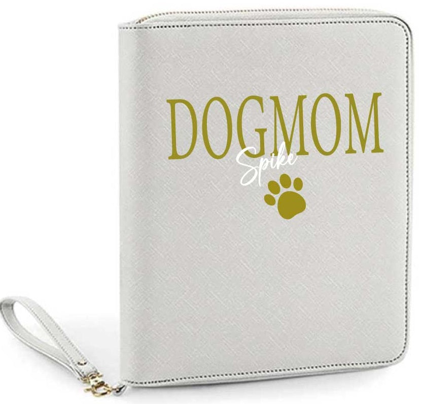 DOGMOM Organizer/GRAU mit Wunschnamen-Farbwahl