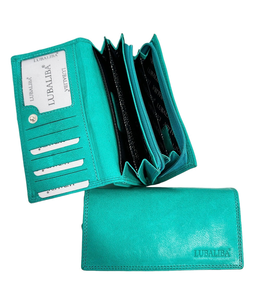 LUBALIBA® ECHTR LEDER Portemonnaie APRIL/MINT