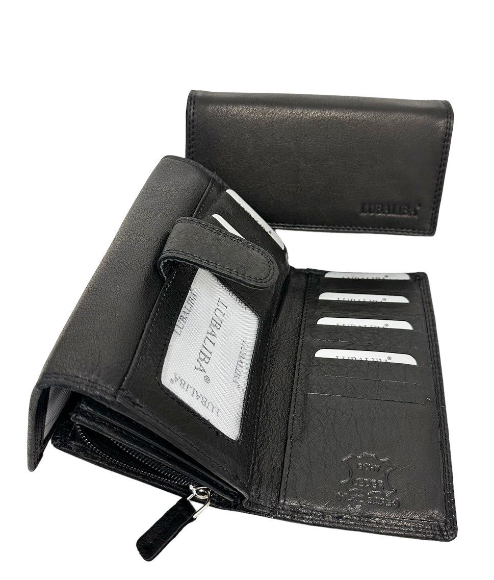 LUBALIBA® ECHTR LEDER Portemonnaie APRIL/SCHWARZ