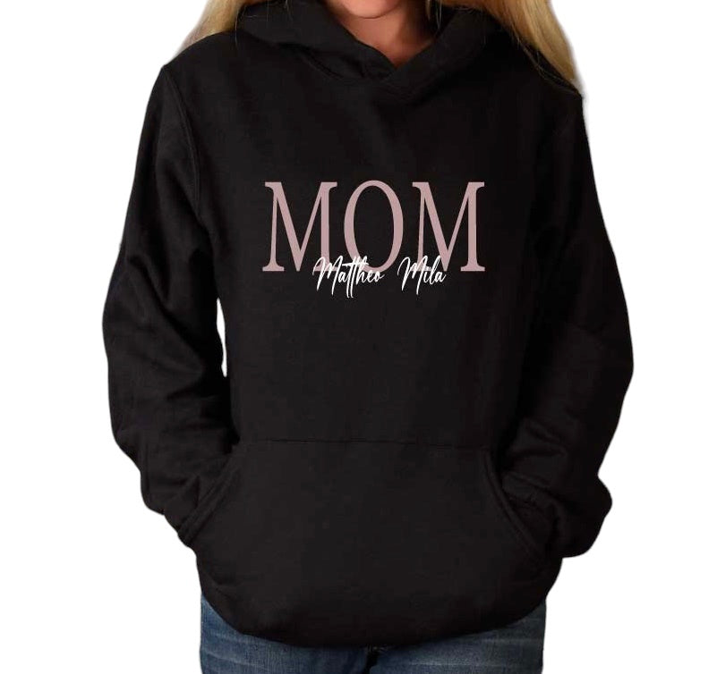 UNISEX HOODIE "MOM" MIT WUNSCHNAMEN-Farbwahl