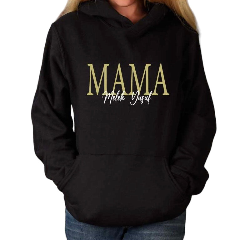 UNISEX HOODIE "MAMA" MIT WUNSCHNAMEN-Farbwahl