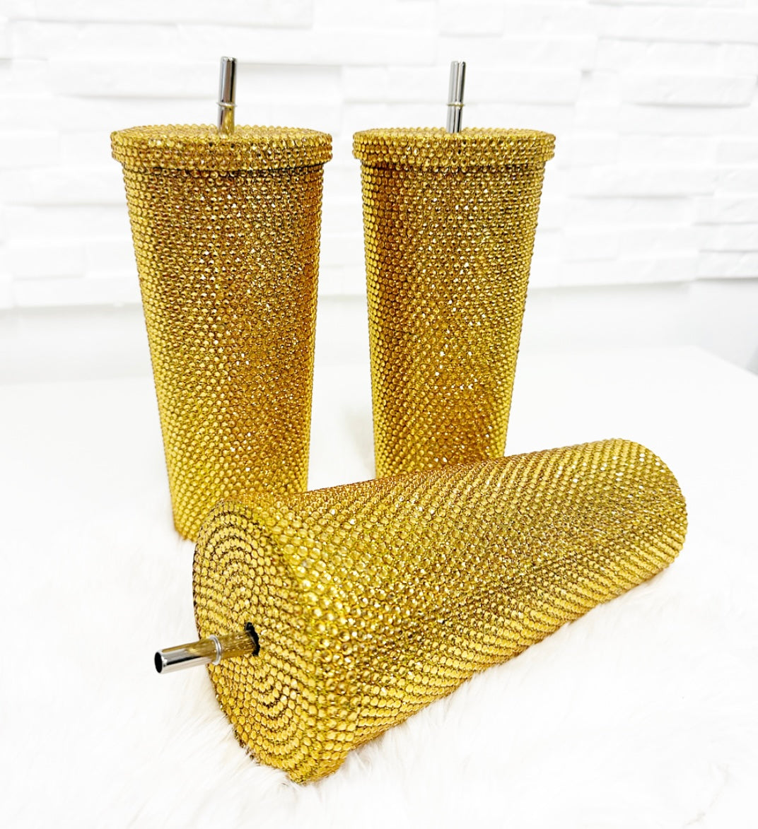 LUBALIBA® STRASS EDELSTAHL/THERMOBECHER-GOLD
