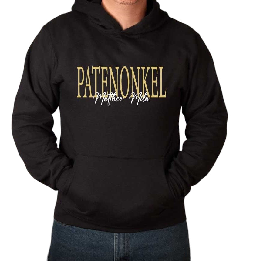 UNISEX HOODIE "PATENONKEL" MIT WUNSCHNAMEN-Farbwahl