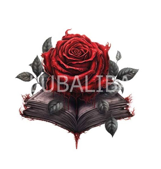 Motiv "ROSE MIT BUCH" ArtNr.: OF