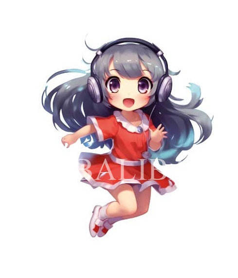 Motiv " ANIME GIRL HEADPHONES " ArtNr.: QU