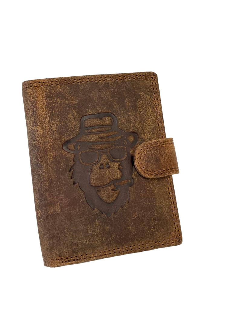 Leder Portemonnaie Monkey