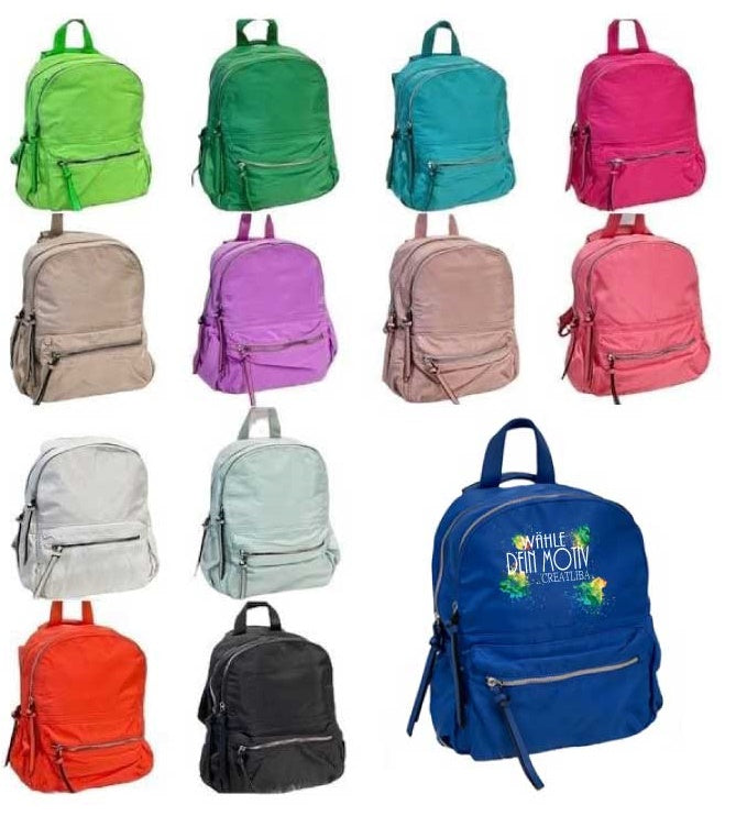 CREATLIBA Stylischer Rucksack mit Wunschnamen / Motiv