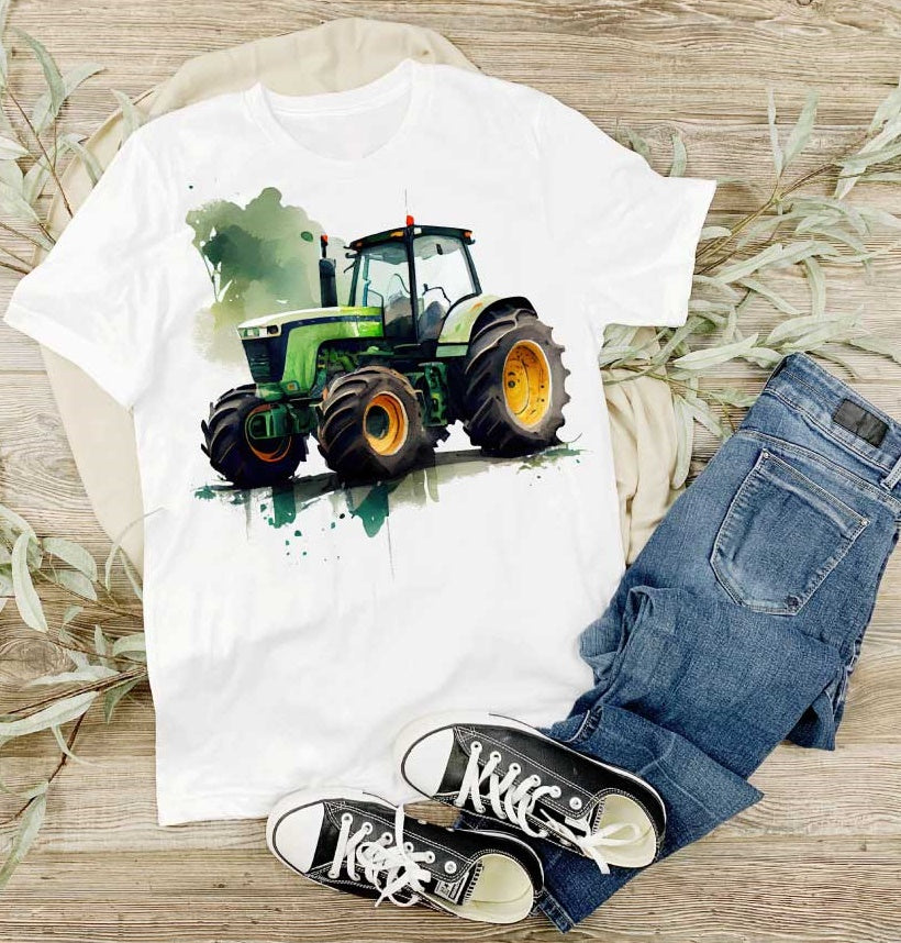 T-Shirt Tracktor/GreenBoy-weiß