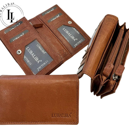 Portefeuille LUBALIBA® CUIR VÉRITABLE FÉVRIER - couleur au choix