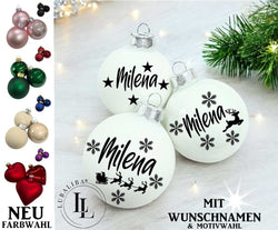 Weihnachtskugel Christbaumkugel Farbwahl mit Wunschnamen