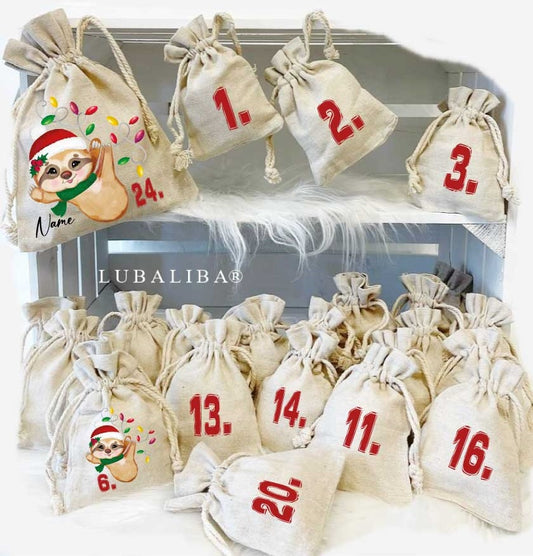 ADVENTSKALENDER JUTE /SWEET FAULTIER-Mit Wunschnamen