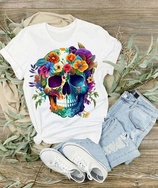 Unisex T-SHIRT - weiß ♥Totenkopf Tinchen♥