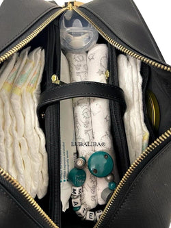 ORIGINAL LUBALIBA®  WICKELCLUTCH / TASCHE SCHWARZ/GOLD