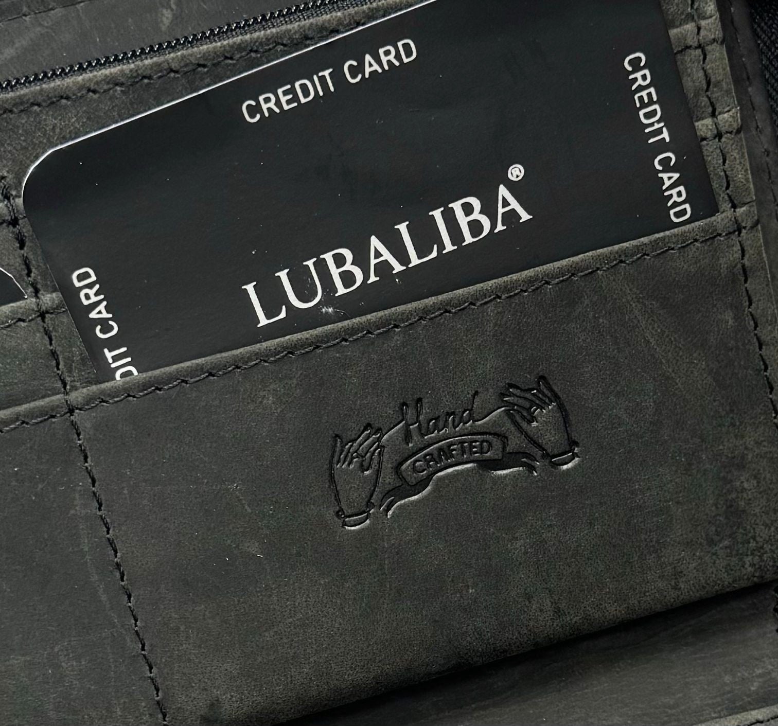 Portefeuille Lubaliba "Sienna" en cuir véritable