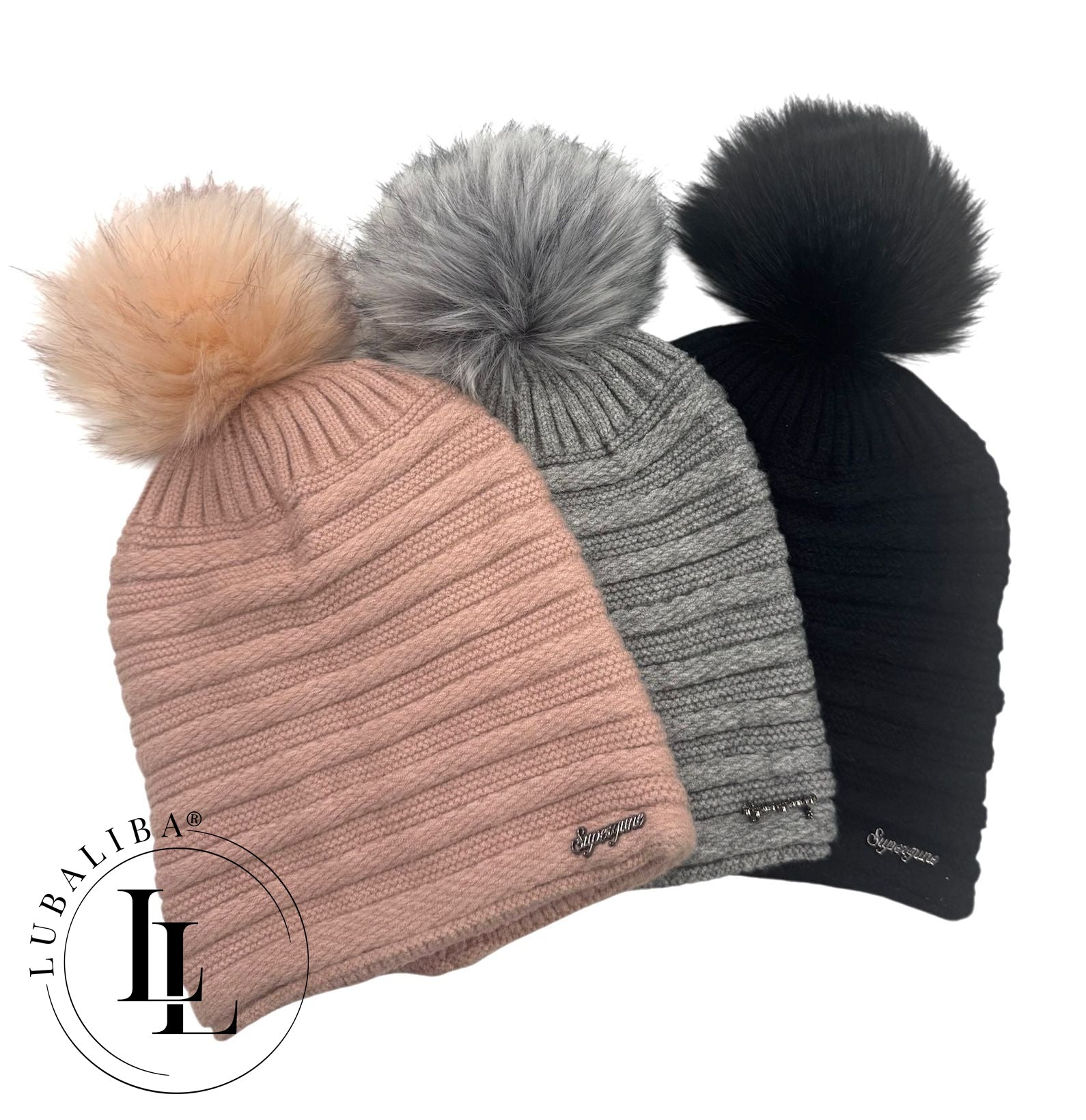 Kuschlige Wintermütze mit abnehmbaren Bommel - Farbwahl