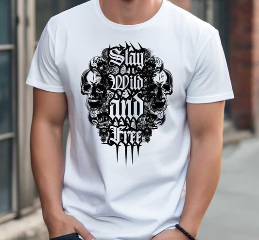 T-Shirt/weiß TOTENKOPF/BLACKSTYLE