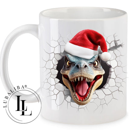 Tasse "Dinosaure de Noël look 3D Flex" Art n° : CAX