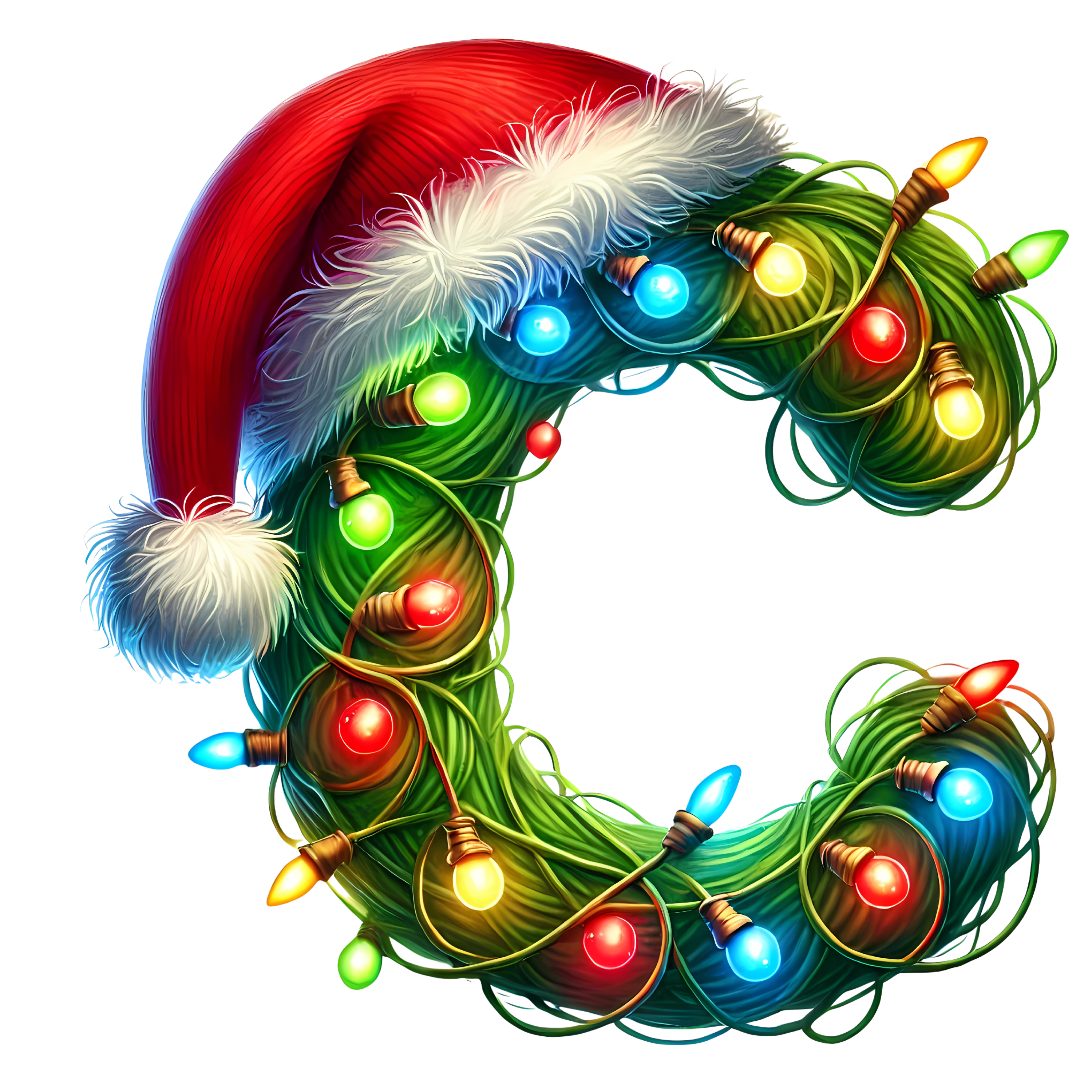 Motive " Christmas  BUCHSTABEN Grün " Buchstaben Auswahl für Druck