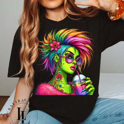 T-shirt unisexe "Crazy Flower" Noir Art n° : DAU