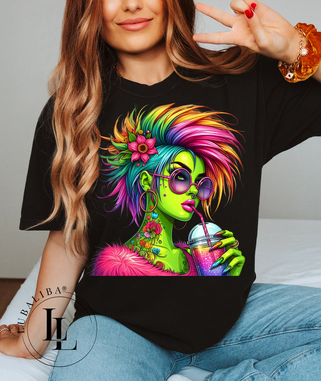 T-shirt unisexe "Crazy Flower" Noir Art n° : DAU