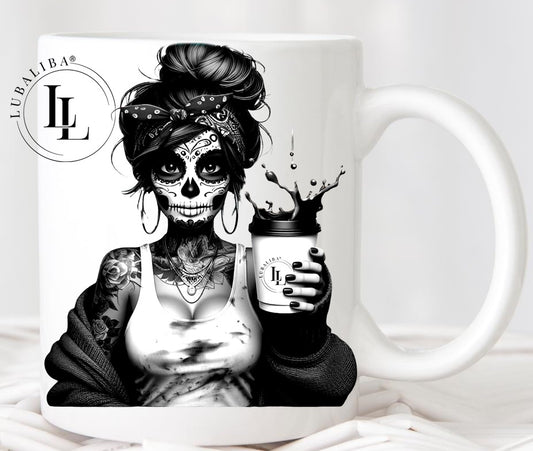 Tasse  " Shadow Skull Coffee Girl " ArtNr.: DQUS