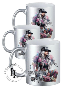 TASSE Metallic Silber " Don´t be Quick to " ArtNr.: DEL